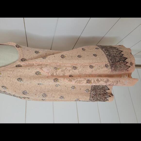 NWT Vocal pink & brown lace & bead embellishments tunic tank - Picture 2 of 5